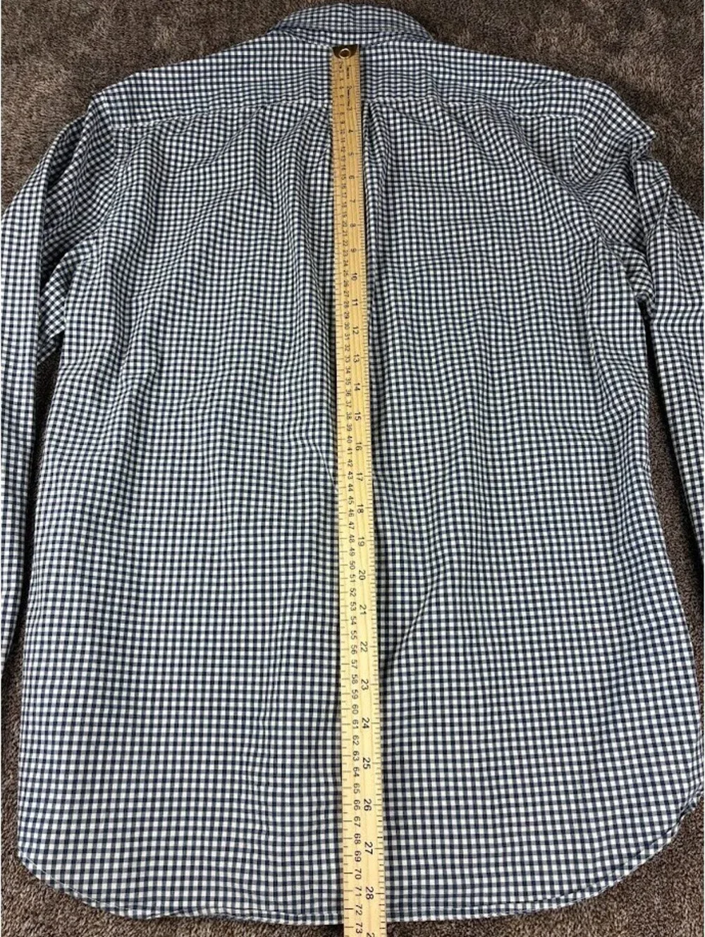 J. Crew Men's Blue & White Slim Long Sleeve Button Up Shirt